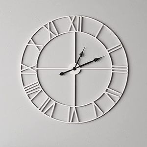 Brand New - Large Silver Modern Metal Wall Clock